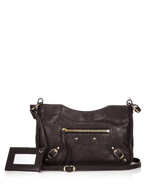 Balenciaga Classic Hip Leather Cross-body Bag In Black | ModeSens