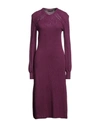 Alberta Ferretti Midi Dresses In Deep Purple