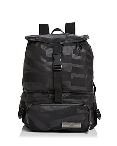 Adidas By Stella Mccartney Convertible Nylon Backpack In Black/gunmetal
