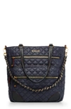 Mz Wallace Quilted Crosby Tote In Dawn/gold