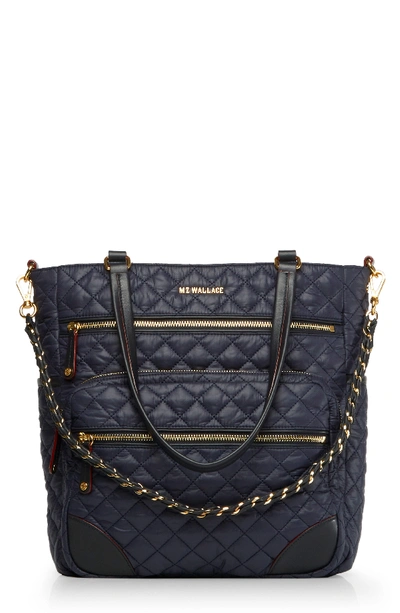 Mz Wallace Quilted Crosby Tote In Dawn/gold