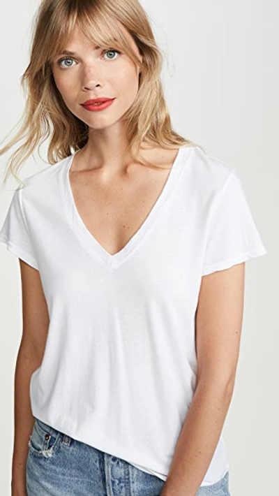Splendid Sloane Scoop-neck T-shirt In White