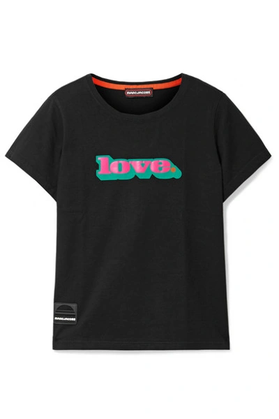 Marc Jacobs Love Printed Cotton-jersey T-shirt In Black