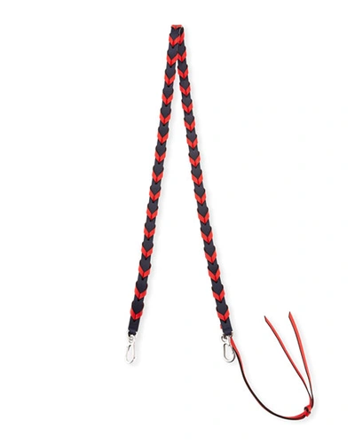 Loewe Braided Thin Strap For Handbag In Blue/red