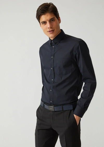 Emporio Armani Casual Shirts - Item 38719351 In Navy Blue