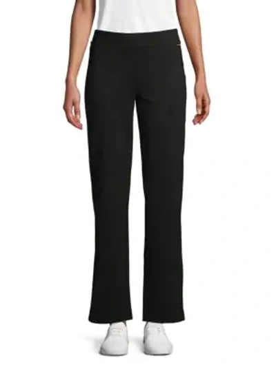Calvin Klein Powerstretch Straight-leg Pants In Black