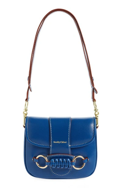 See By Chloé Saddie Leather Crossbody Bag In Blue