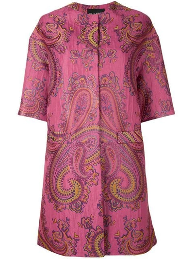 Etro Paisley Jacquard Topper In Pink