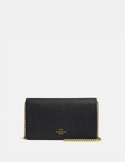 Coach Callie Clutch Mit Umschlag Und Kettenriemen In Old Brass/black