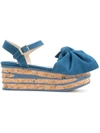 Paloma Barceló Bow Wedge Sandals