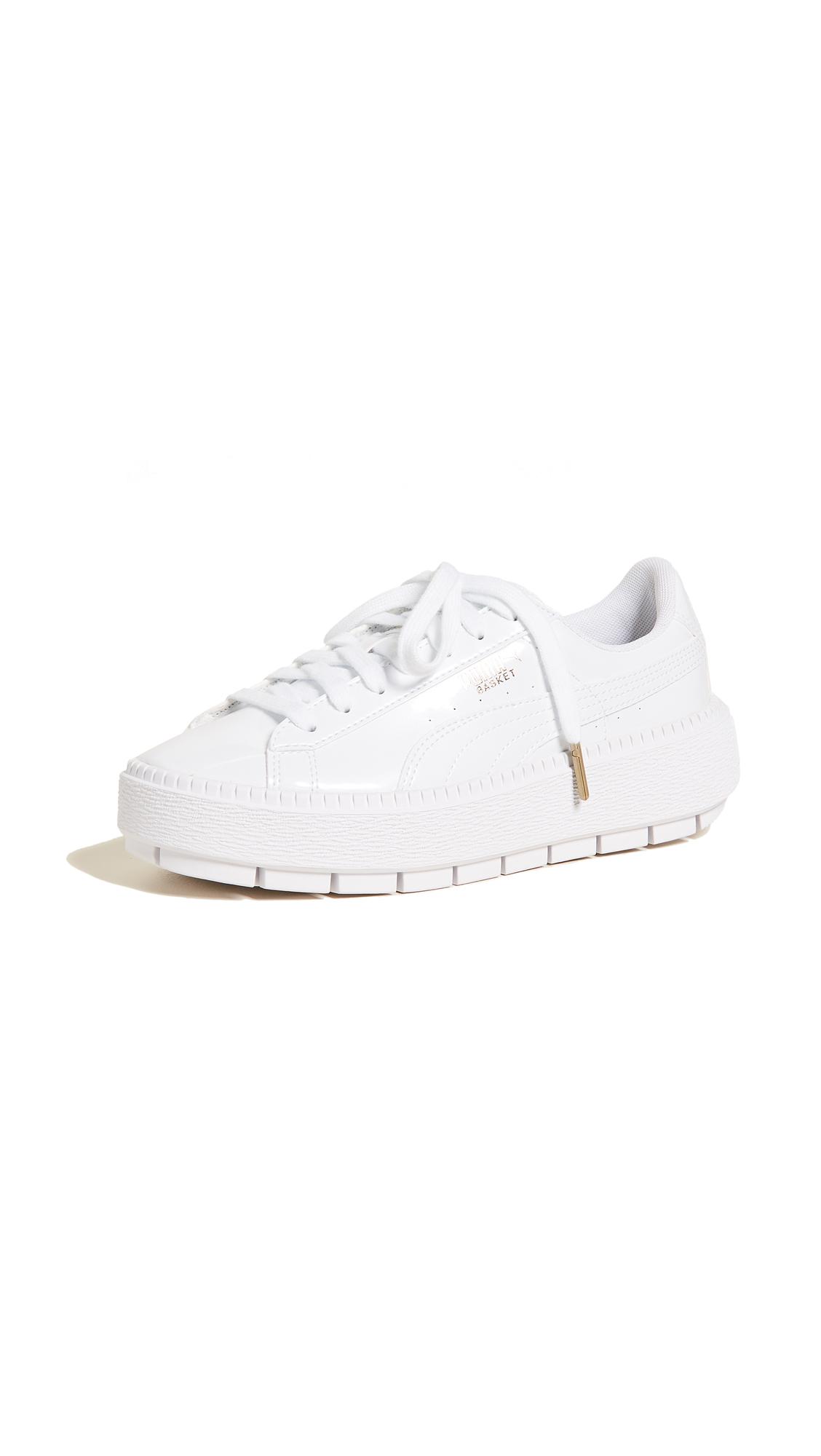 puma trace platform white