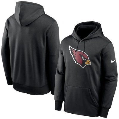 Nike Black Arizona Cardinals Fan Gear Primary Logo Therma Performance Pullover Hoodie