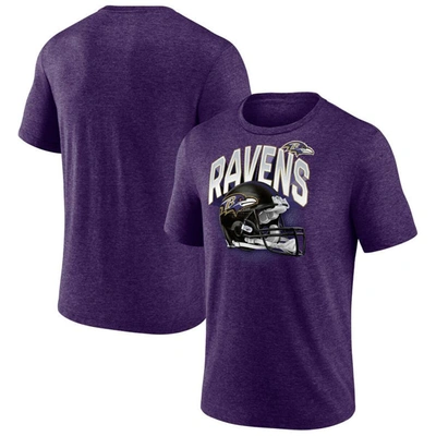 Fanatics Branded Heathered Purple Baltimore Ravens End Around Tri-blend T-shirt