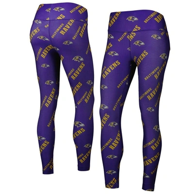 Concepts Sport Purple Baltimore Ravens Breakthrough Allover Print Leggings