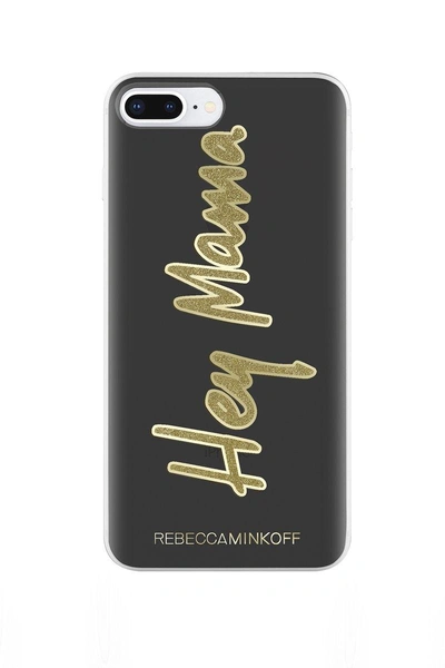 Rebecca Minkoff Hey Mama Case For Iphone 8 Plus & Iphone 7 Plus In Black/gold
