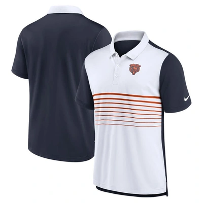 Nike Men's  Navy, White Chicago Bears Fashion Performance Polo Shirt In Navy,white