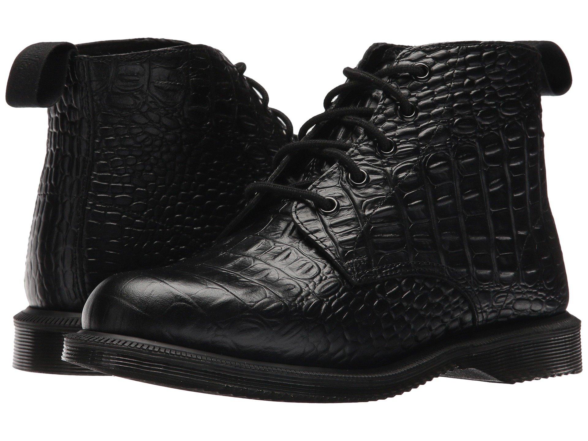 dr martens black new vibrance croco