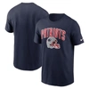 Nike Navy New England Patriots Team Athletic T-shirt In Blue