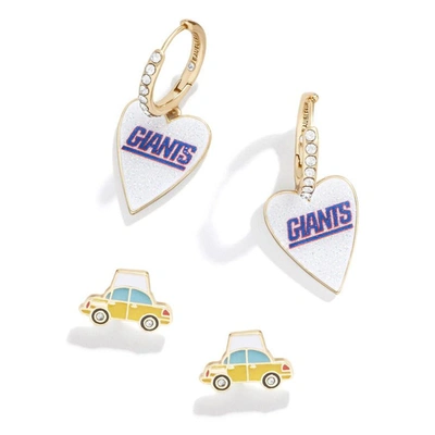 Baublebar Gold New York Giants Team Earrings Set