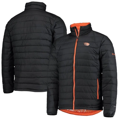 Columbia Black Oregon State Beavers Powder Lite Omni-heat Reflective Full-zip Jacket