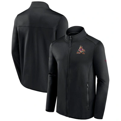 Fanatics Branded Black Arizona Coyotes Authentic Pro Rink Fleece Full-zip Jacket