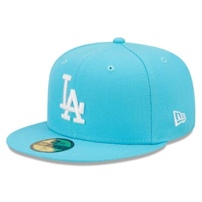 New Era Blue Los Angeles Dodgers Vice Highlighter Logo 59fifty Fitted Hat