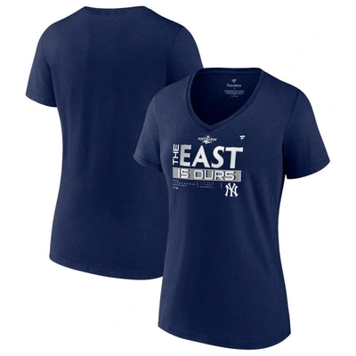 Fanatics Branded Navy New York Yankees 2022 Al East Division Champions Locker Room Plus Size V-neck