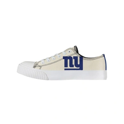 Foco Cream New York Giants Low Top Canvas Shoes