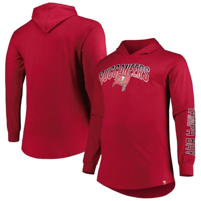 Fanatics Branded Red Tampa Bay Buccaneers Big & Tall Front Runner Pullover Hoodie