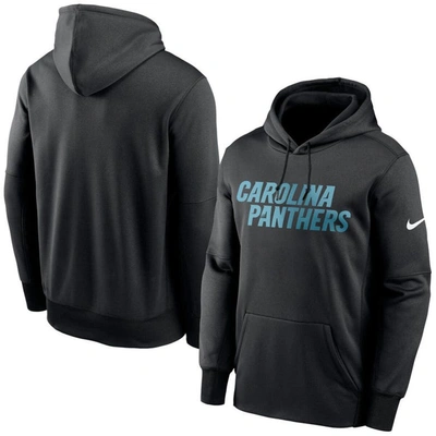 Nike Black Carolina Panthers Fan Gear Wordmark Performance Pullover Hoodie
