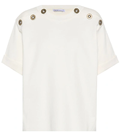 Agnona Cotton And Cashmere Top In White