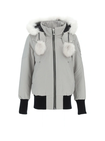 Moose Knuckles Debbie Bomber Jacket Wintercoat In Color:  Storm Grey