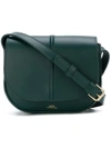 Apc Logo Stamp Shoulder Bag In Green