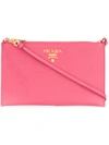 Prada Logo Shoulder Bag In Pink