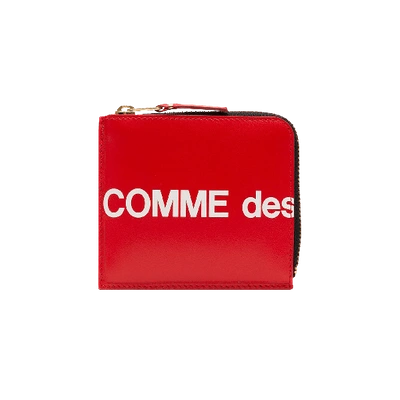 Pre-owned Comme Des Garçons Huge Logo Wallet 'red'
