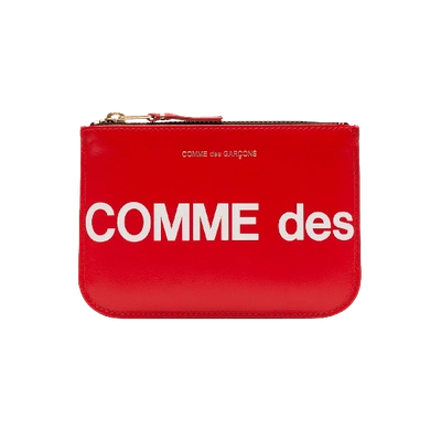 Pre-owned Comme Des Garçons Huge Logo Wallet 'red'