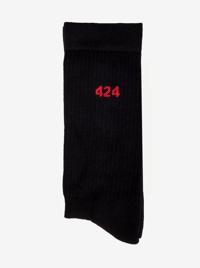 Fourtwofour On Fairfax Socks In Black