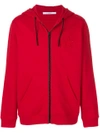 Givenchy Oversized Zip Hoodie In Red