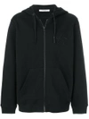 Givenchy Star Embroidered Zip Hoodie In Black