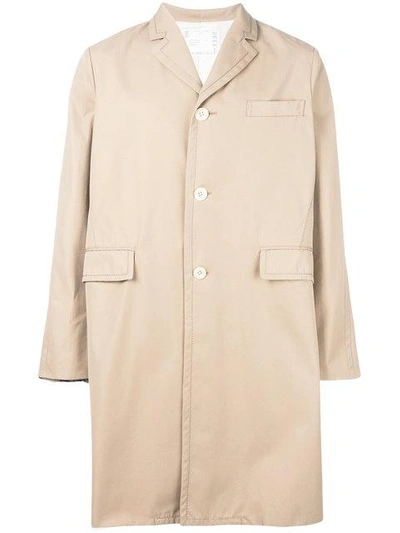 Sacai Oversized Trench Coat In Neutrals