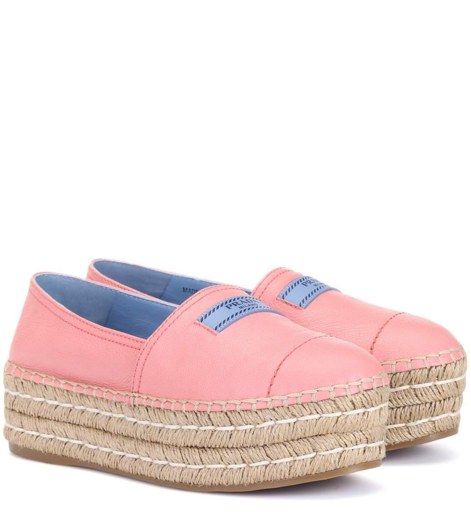 prada flat quilted leather espadrilles