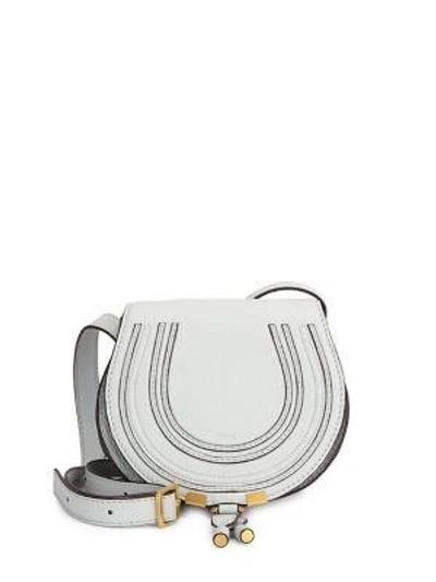 Chloé Small Marcie Leather Crossbody Bag In Airy Grey