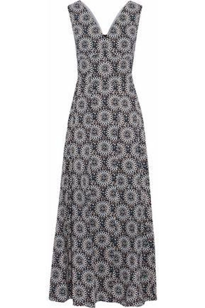 Derek Lam Woman Printed Cotton-poplin Midi Dress Black