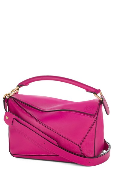 Loewe 'mini Puzzle' Calfskin Leather Bag In Fuchsia | ModeSens