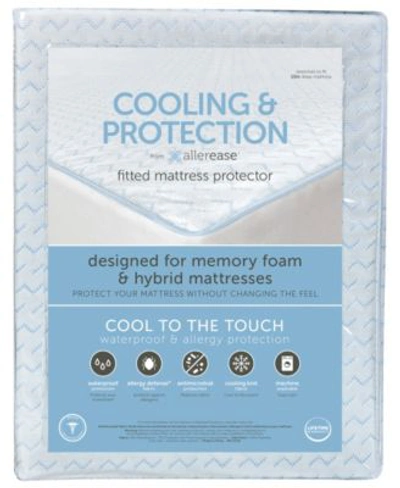 Allerease Cooling Protection Mattress Protector For Memory Foam Mattresses In White
