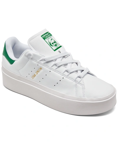 Adidas Originals Adidas Women's Originals Stan Smith Bonega Casual Sneakers From Finish Line In White/white/green