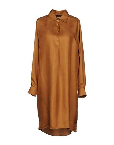 Maison Margiela Short Dress In Brown