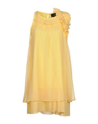 Atos Lombardini Short Dress In Yellow