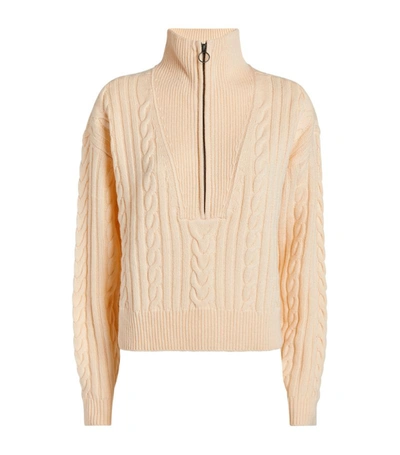 Paige Maylene Quarter-zip Sweater In Ivory