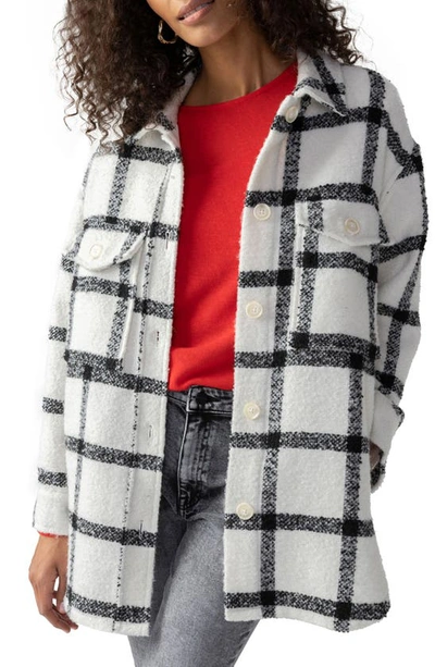 Sanctuary Longline Plaid Shacket In Looking Glass